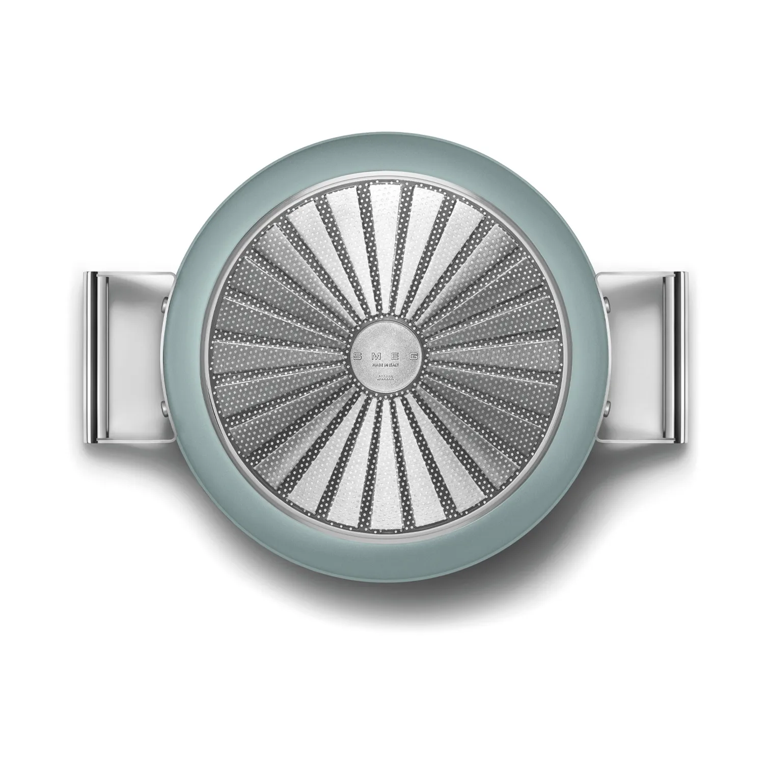 Smeg 50's style keramisk sauterpande med låg Ø28 cm, Emerald green Smeg