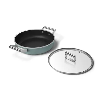 Smeg 50's style keramisk sauterpande med låg Ø28 cm - Emerald green - Smeg