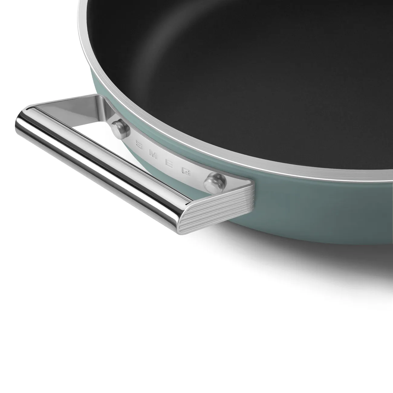 Smeg 50's style keramisk sauterpande med låg Ø28 cm, Emerald green Smeg