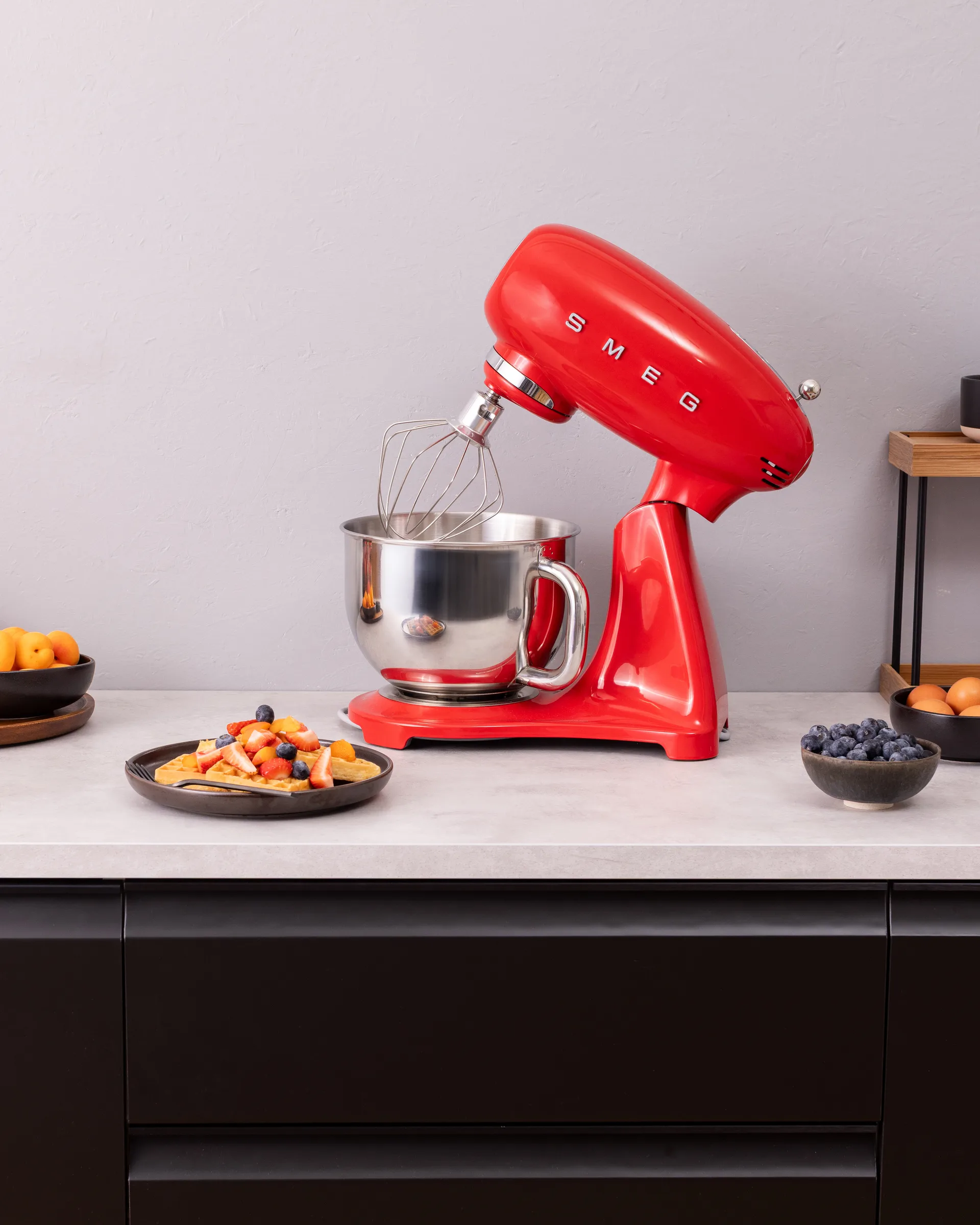 Smeg 50's style køkkenmaskine, Rød, 1000 W, 4,8 l Smeg