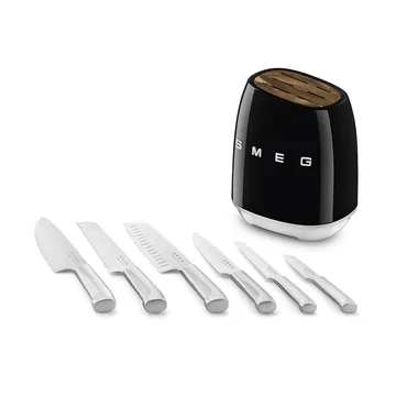 Smeg 50's Style knivset 7 dele - Black - Smeg