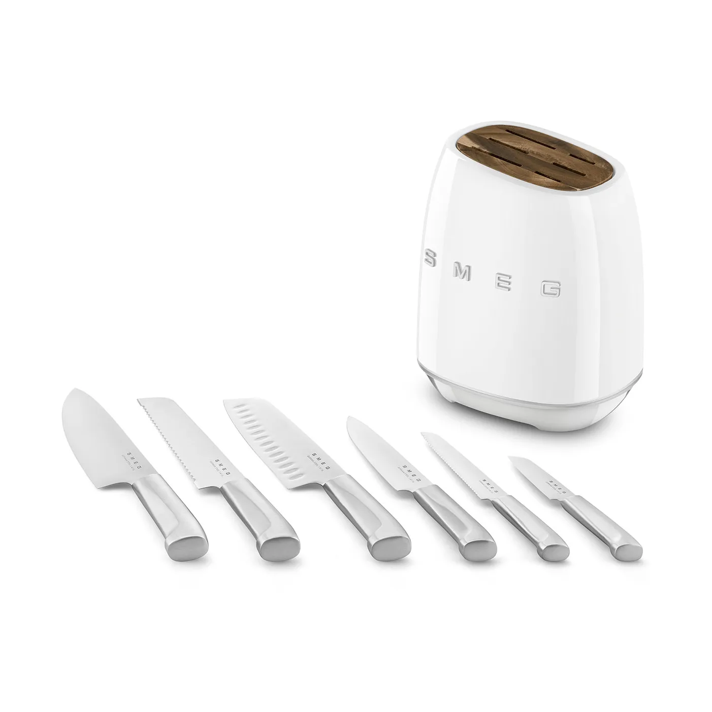 Smeg 50's Style knivset 7 dele, White Smeg