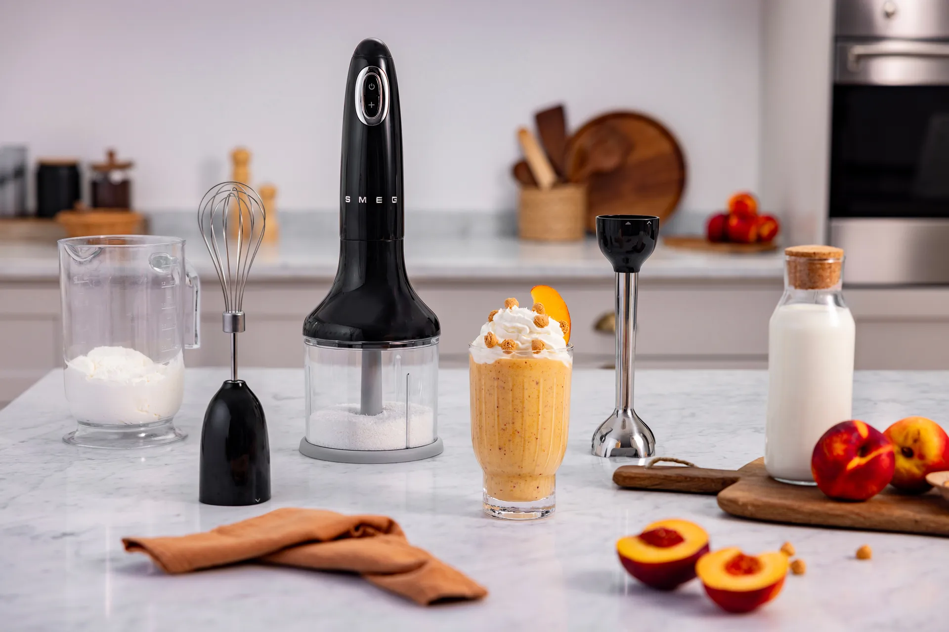 Smeg 50's Style stavblender sæt 4 dele, Black Smeg