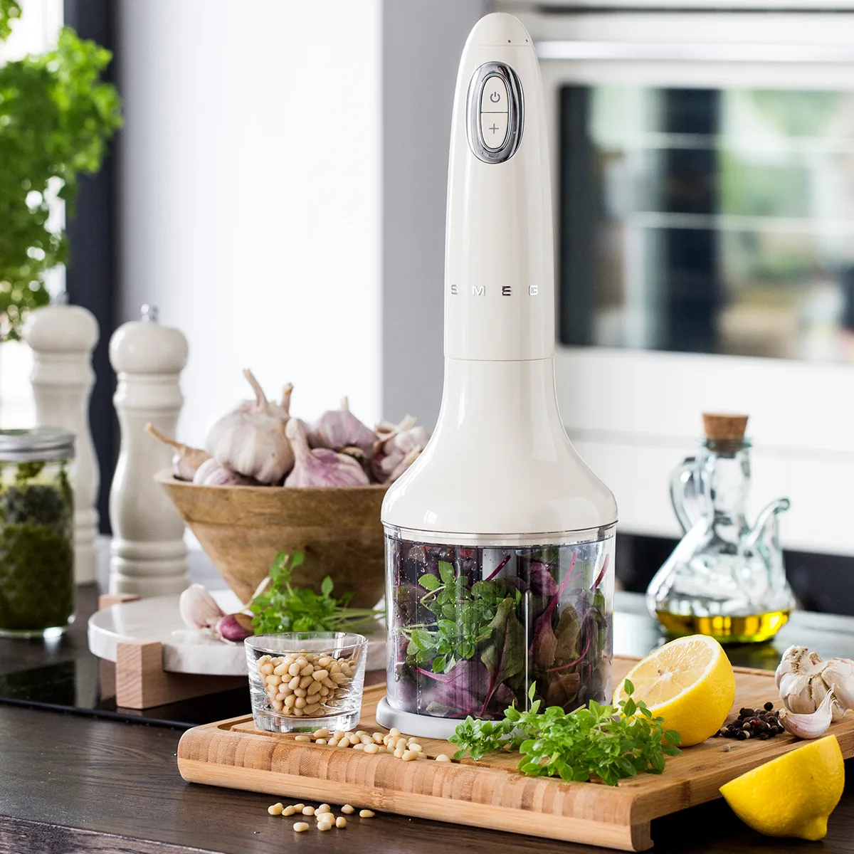 Smeg 50's Style stavblender sæt 4 dele, Creme Smeg