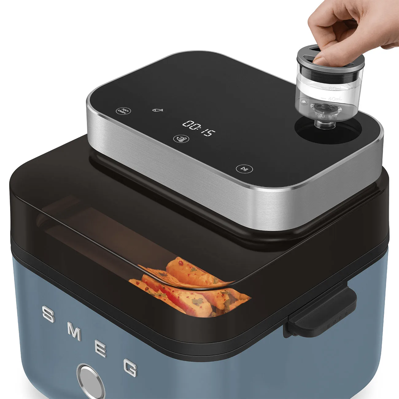 Smeg Air Fryer, Storm blue mat Smeg