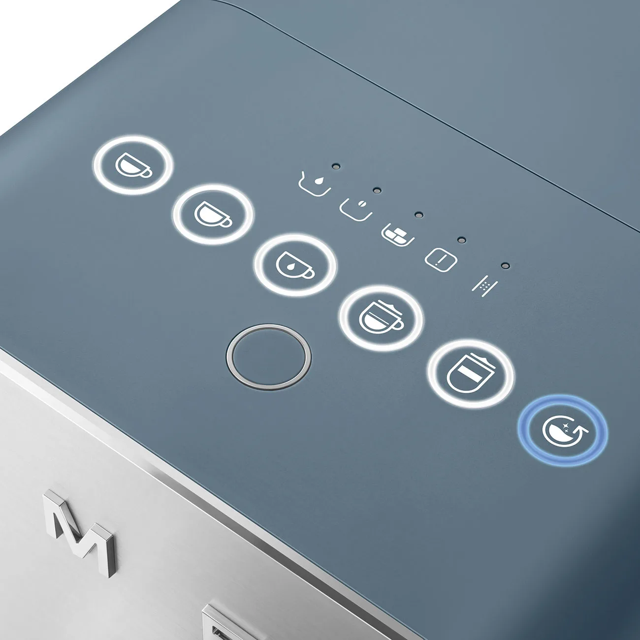 Smeg espressomaskine med beholder automatisk, Storm Blue Smeg