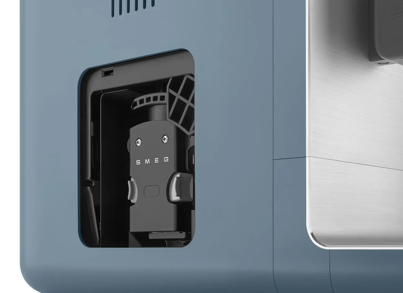 Smeg espressomaskine med beholder automatisk, Storm Blue Smeg