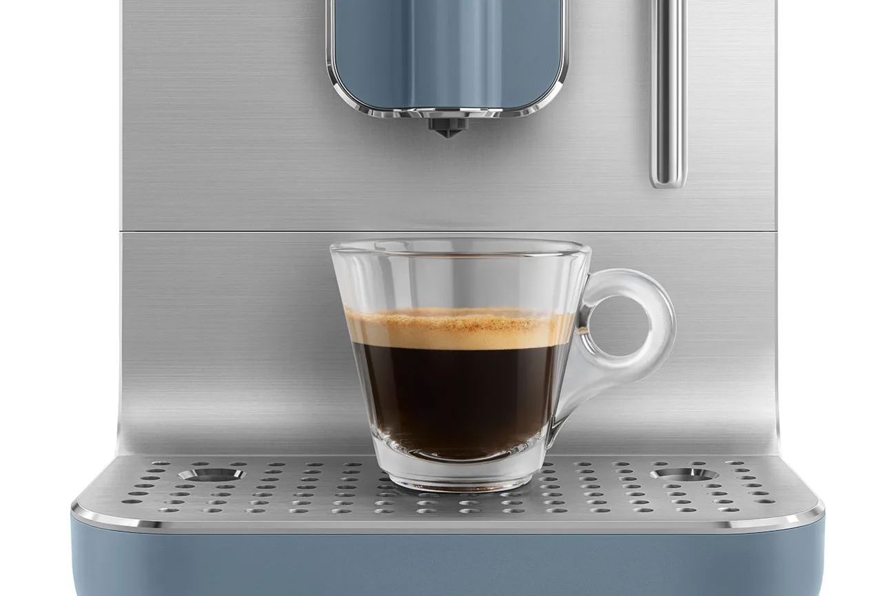 Smeg espressomaskine med dampdyse automatisk, Storm Blue Smeg