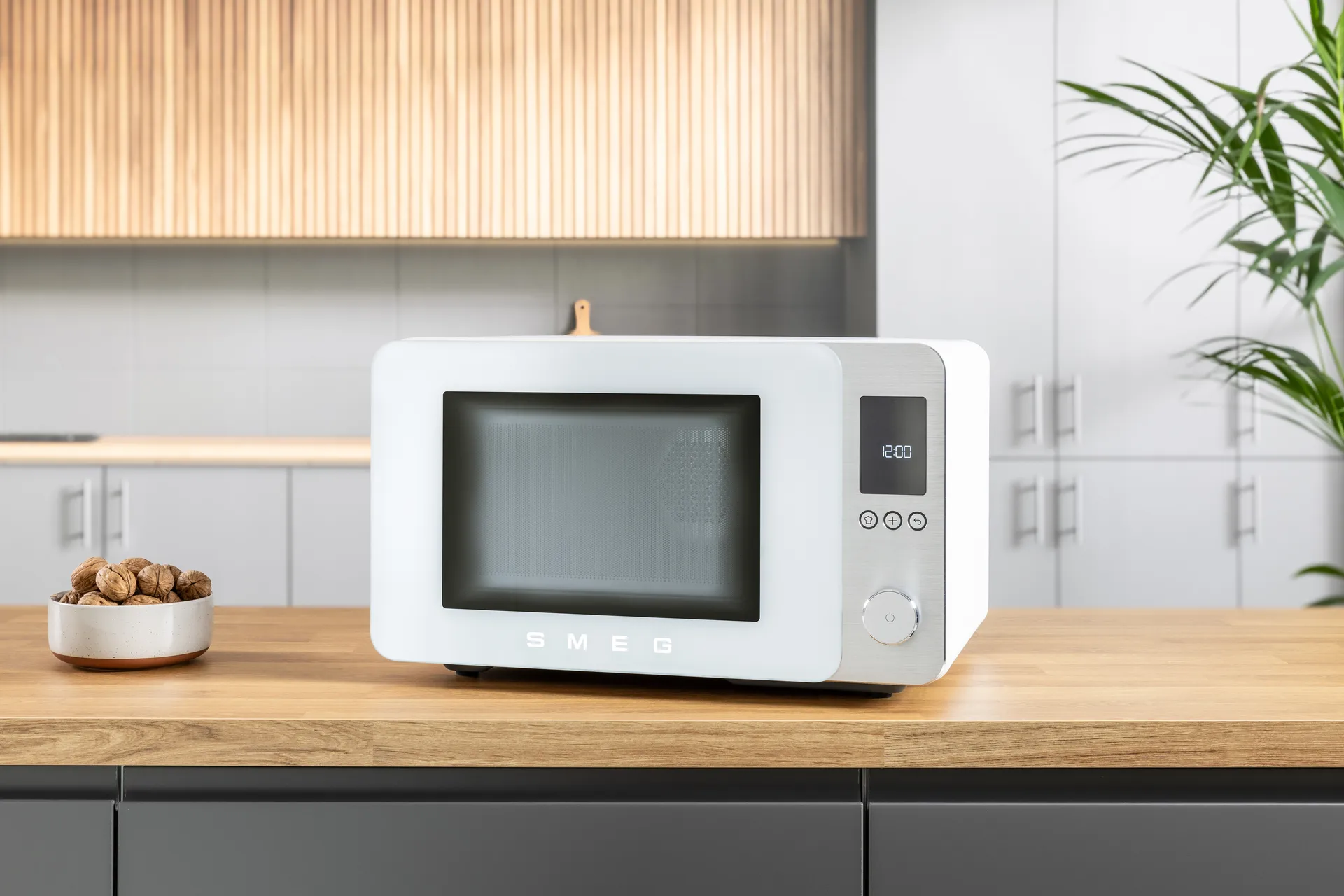 Smeg mikrobølgeovn med varmluft, Hvid Smeg