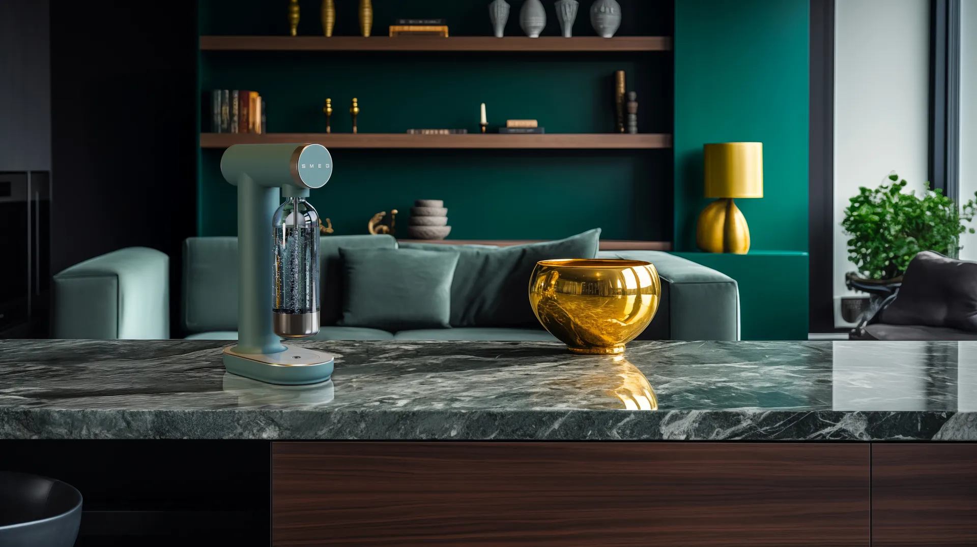 Smeg Sodamaker kulsyremaskine, Emerald green Smeg