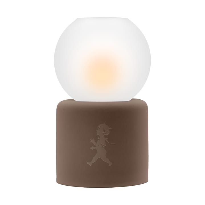 Globe fyrfadsstage Ø9,5x17 cm - Brun
 - Solstickan Design