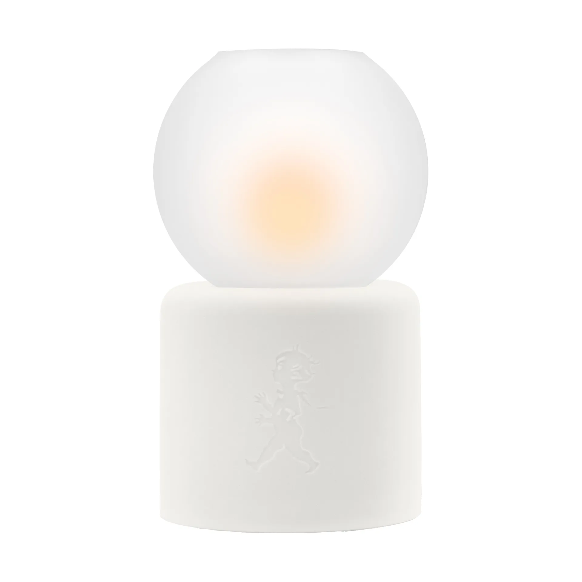 Globe fyrfadsstage Ø9,5x17 cm, Hvid Solstickan Design