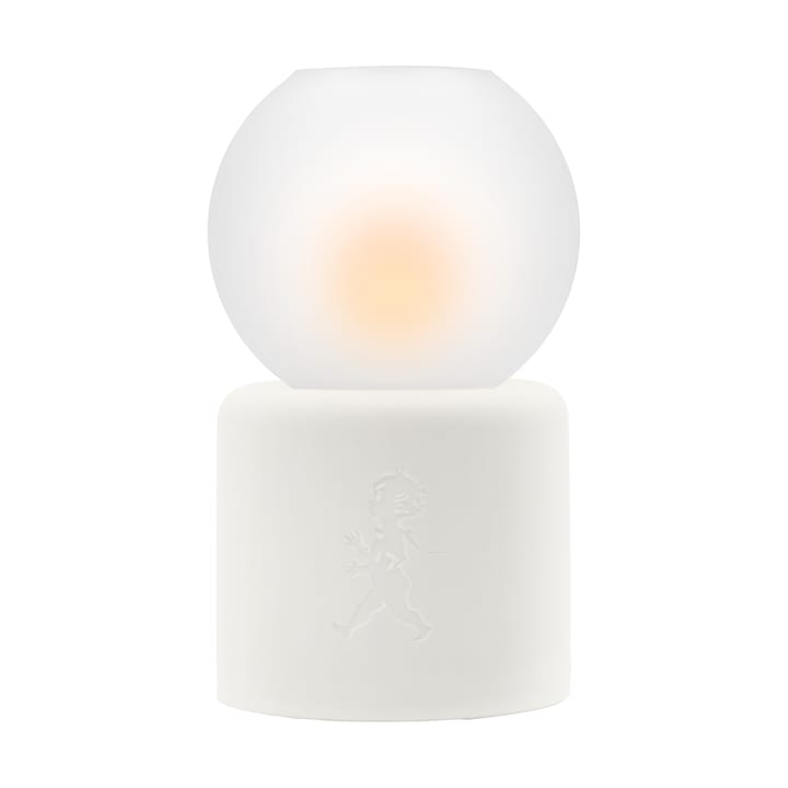 Globe fyrfadsstage Ø9,5x17 cm - Hvid - Solstickan Design