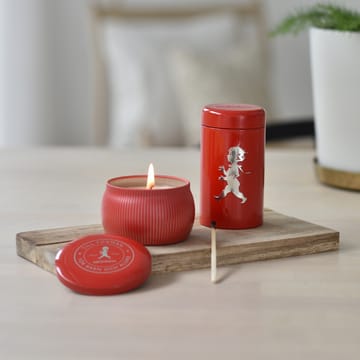 Solstickan gaveæske duftlys + tændstikrør - Rød duftlys kanel & appelsin - Solstickan Design