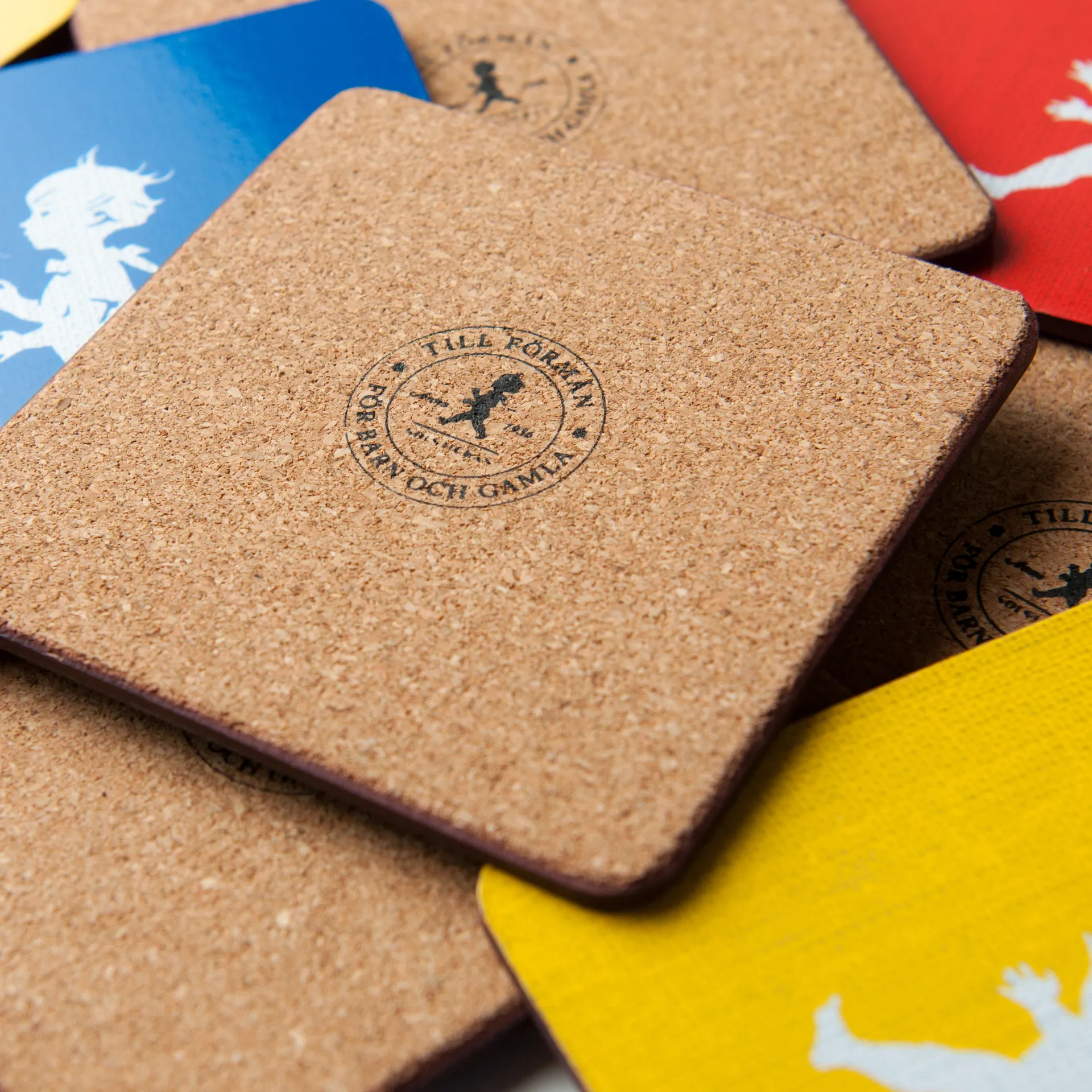 Solstickan glascoasters 10x10 cm 4-pak, Sort Solstickan Design