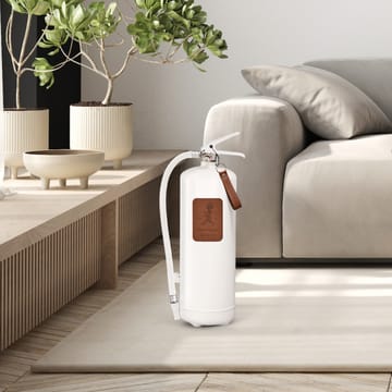 Solstickan ildslukker 6 kg - Hvid-mørkbrunt læder - Solstickan Design