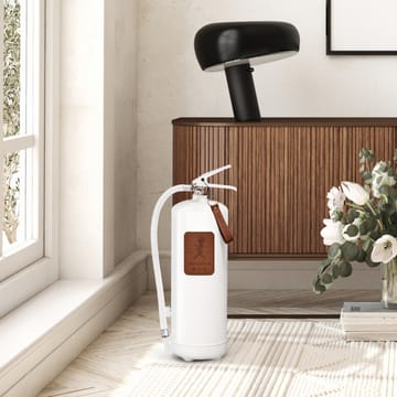 Solstickan ildslukker 6 kg - Hvid-mørkbrunt læder - Solstickan Design