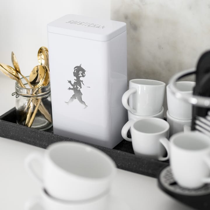 Solstickan kaffedåse 20,5 cm, Højblank hvid Solstickan Design