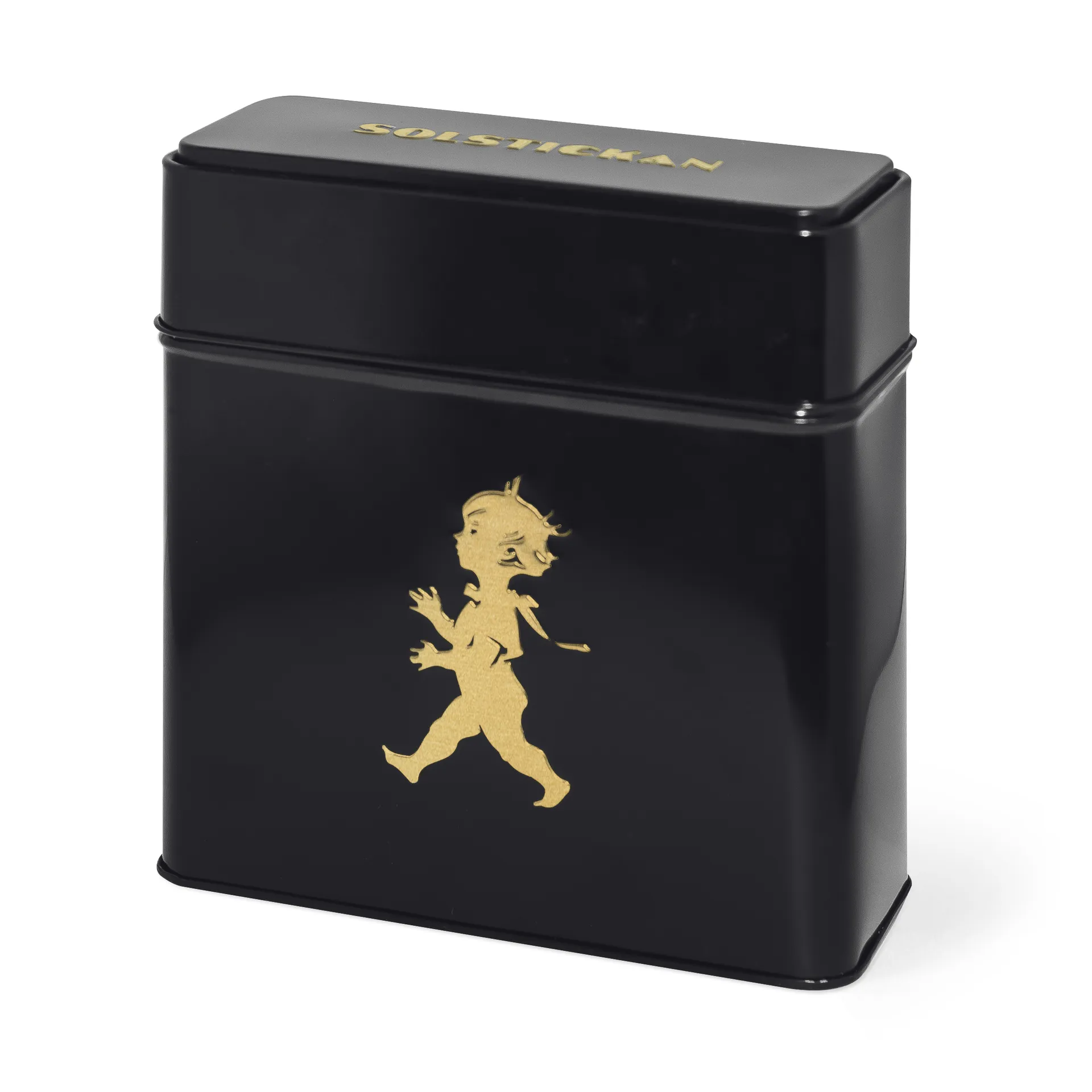 Solstickan kaffefilterdåse 15,4x17 cm, Sort/Guld Solstickan Design