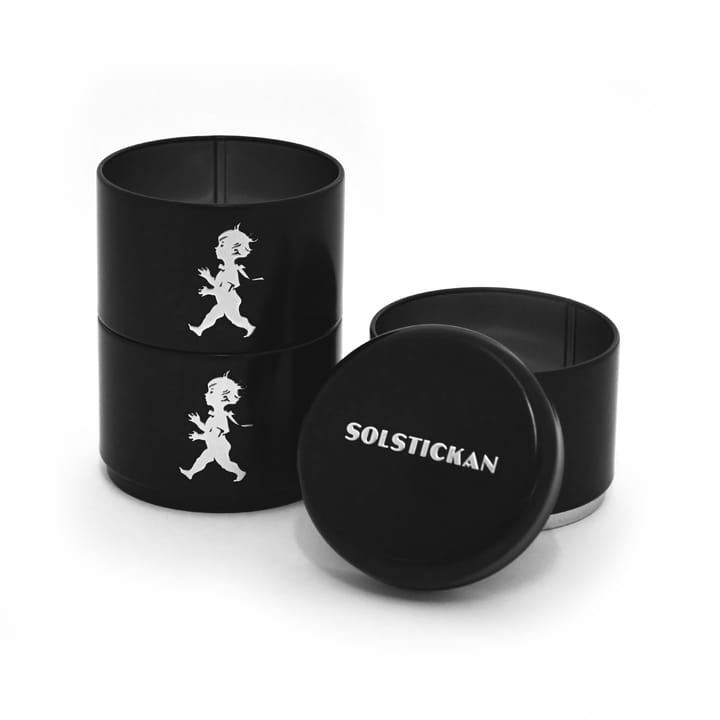 Solstickan opbevaringskrukke tredelt Ø8,5 cm - Sort - Solstickan Design