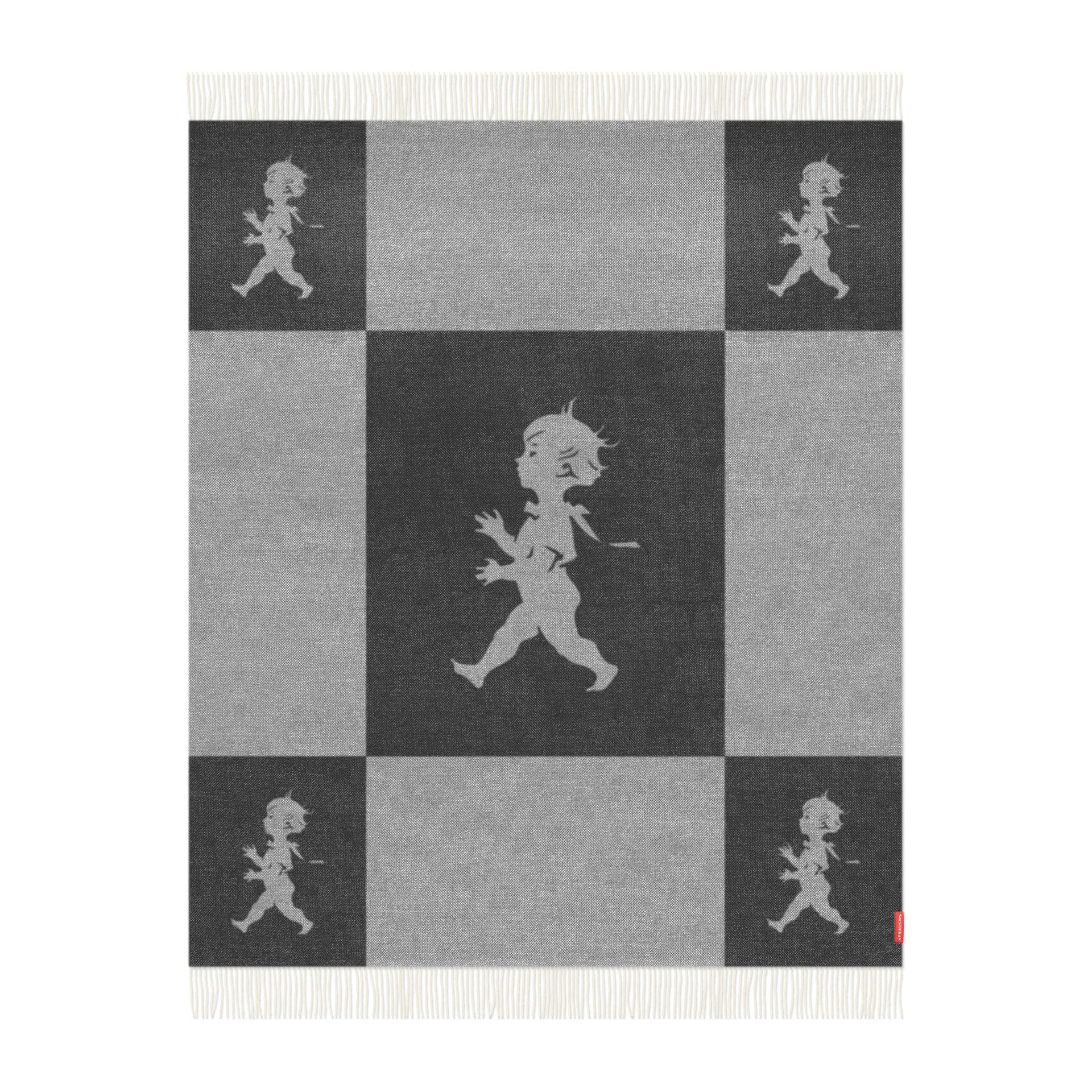 Solstickan plaid merinould 130x170 cm, Antracitgrå Solstickan Design