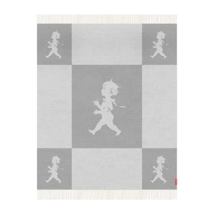 Solstickan plaid merinould 130x170 cm - Lysegrå - Solstickan Design