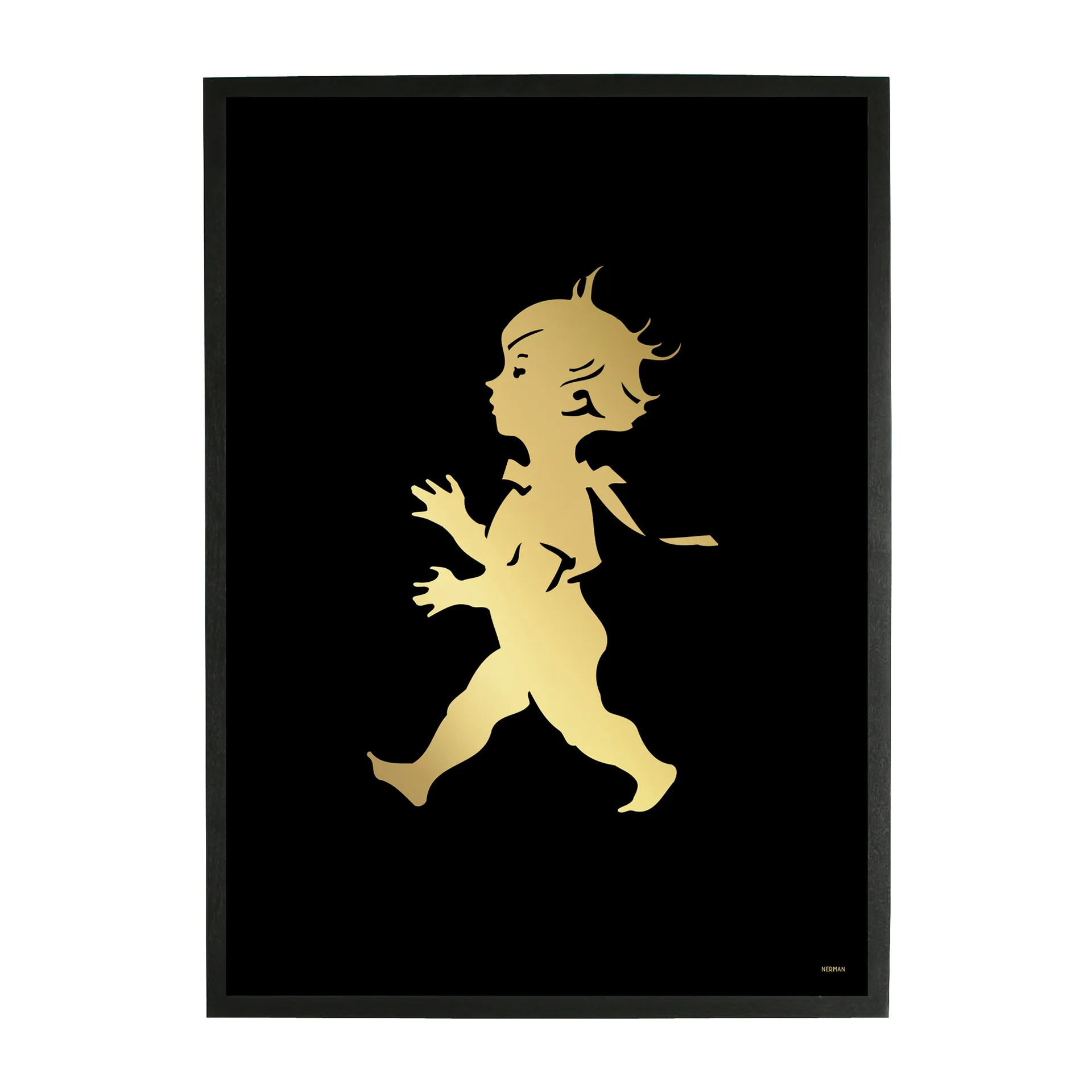 Solstickan plakat 50x70 cm, Guld/Sort Solstickan Design