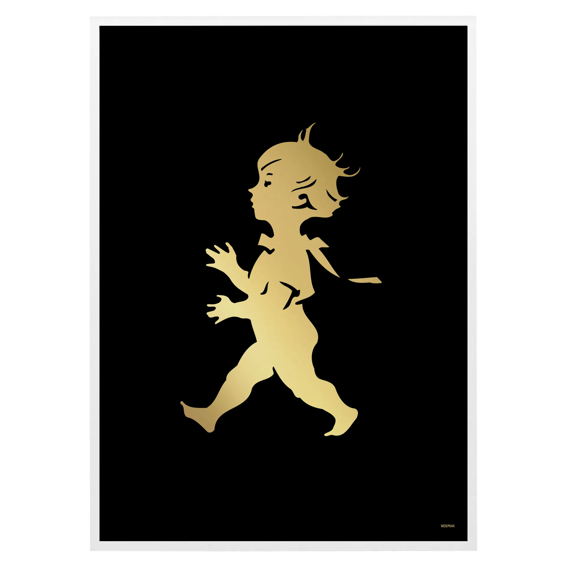 Solstickan plakat 50x70 cm, Guld/Sort Solstickan Design