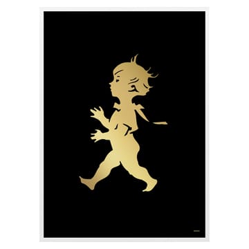 Solstickan plakat 50x70 cm - Guld/Sort - Solstickan Design