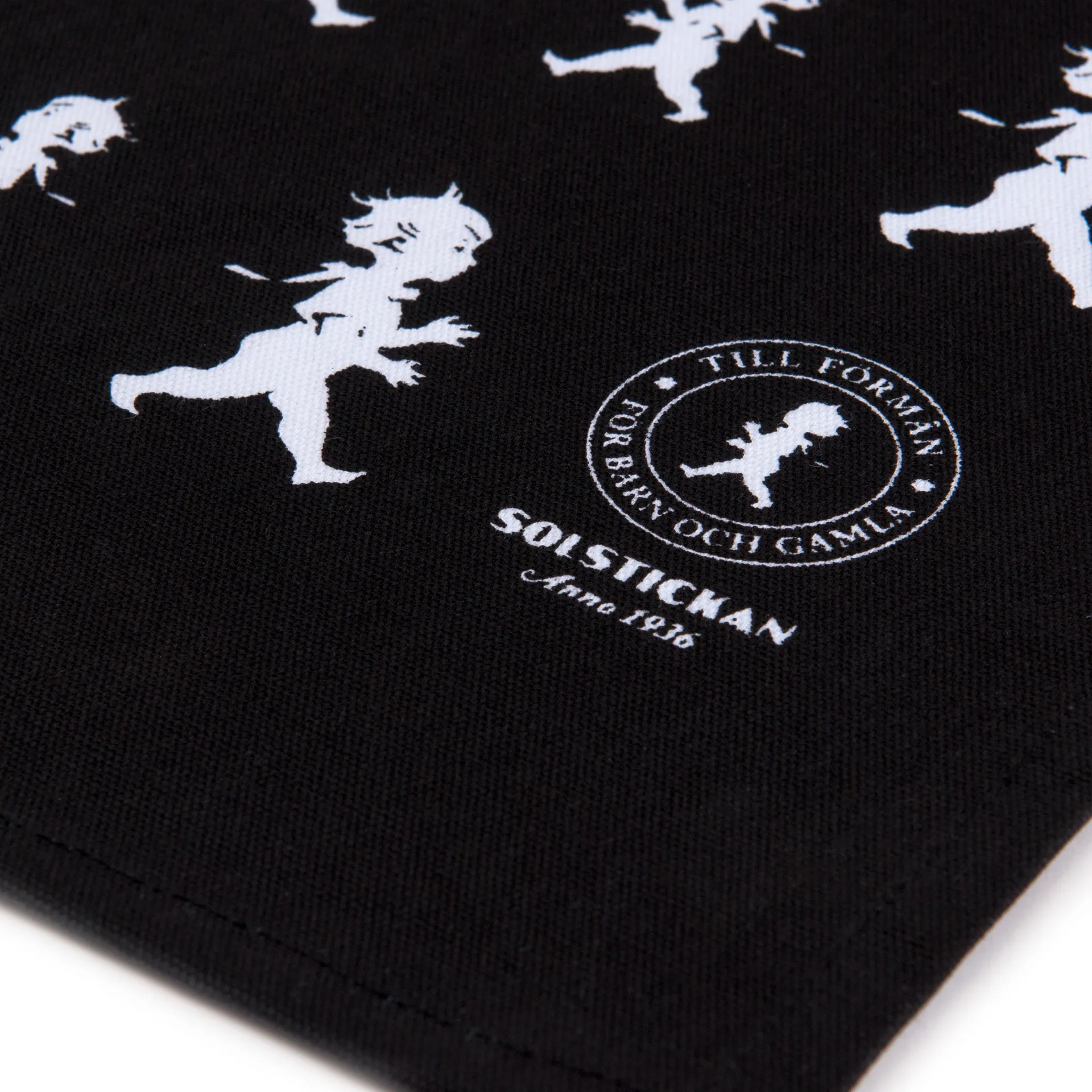 Solstickan viskestykke 50x70 cm, Sort/Hvid Solstickan Design