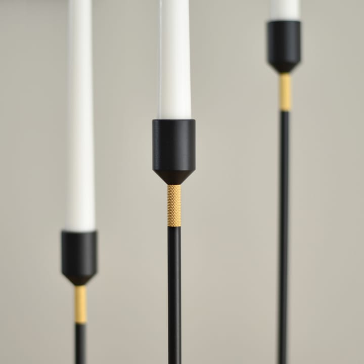 Three Stars lysestage S 19 cm, Sort Solstickan Design