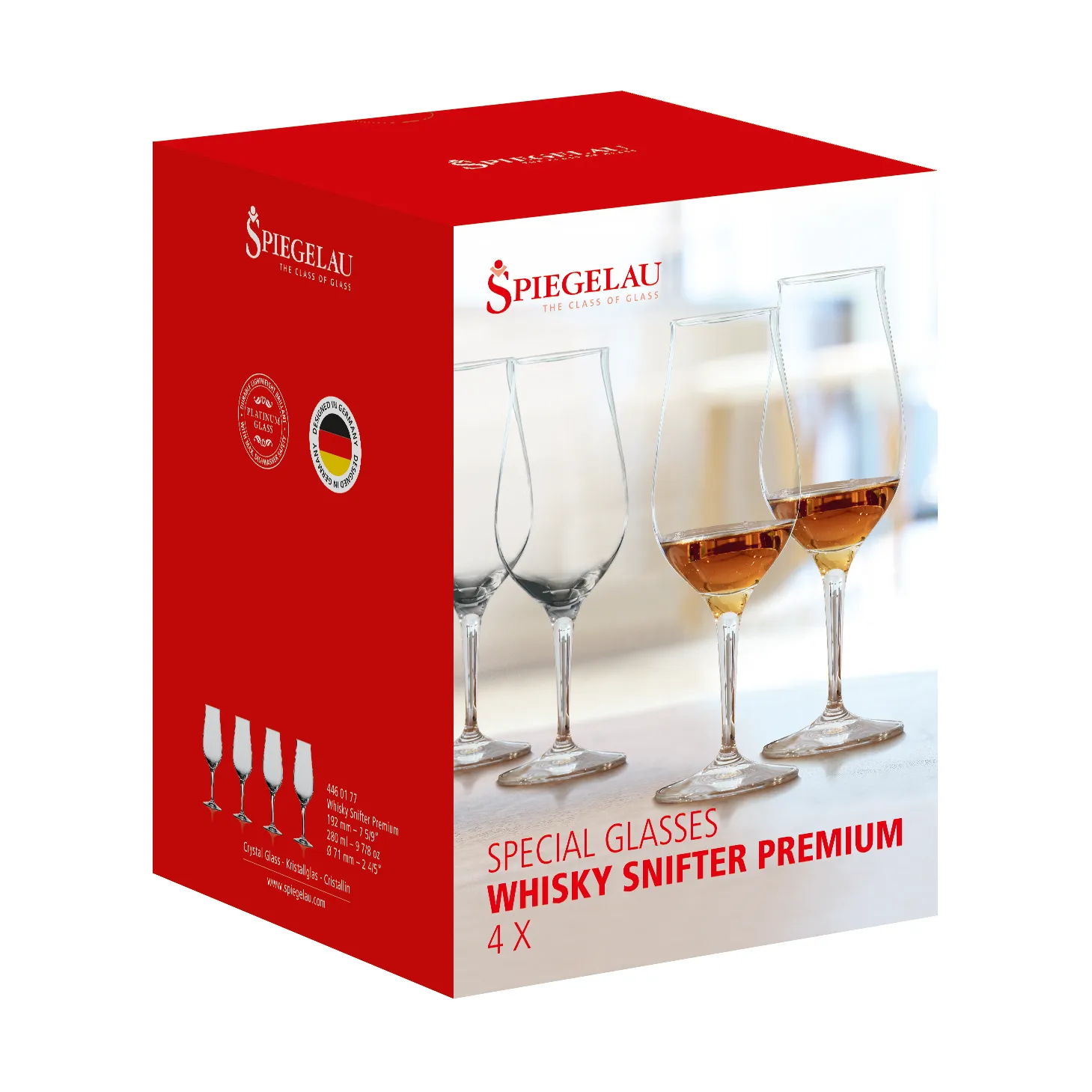 Premium Whisky Snifter 28cl 4-pakke, Klar Spiegelau