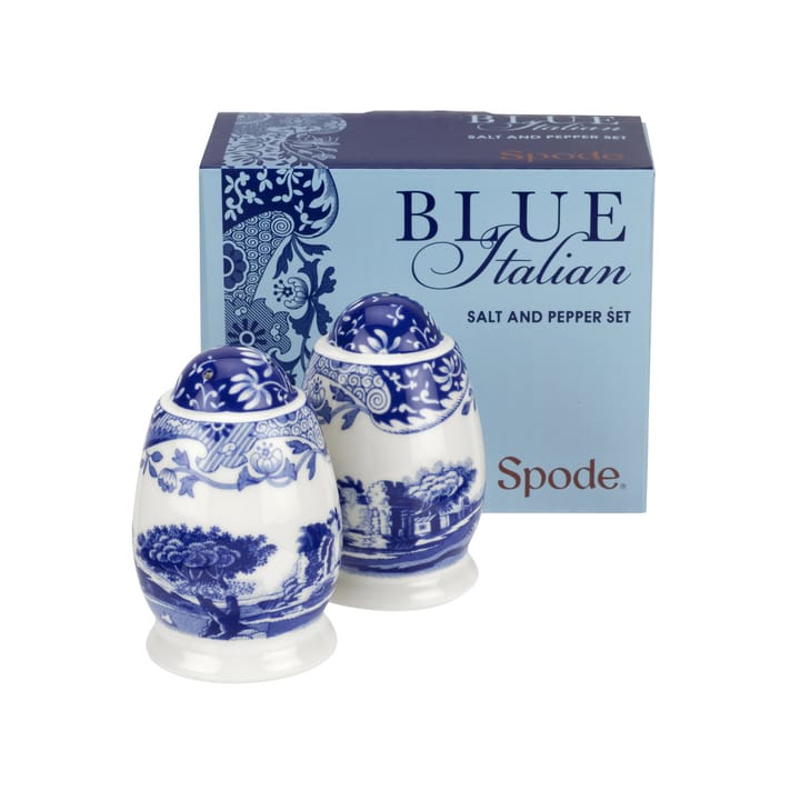 Blå italiensk salt- og pebersæt - 7,5 cm - Spode