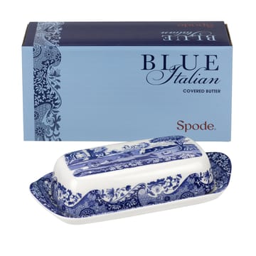 Blå italiensk smørbakke - 20 x 10 cm - Spode