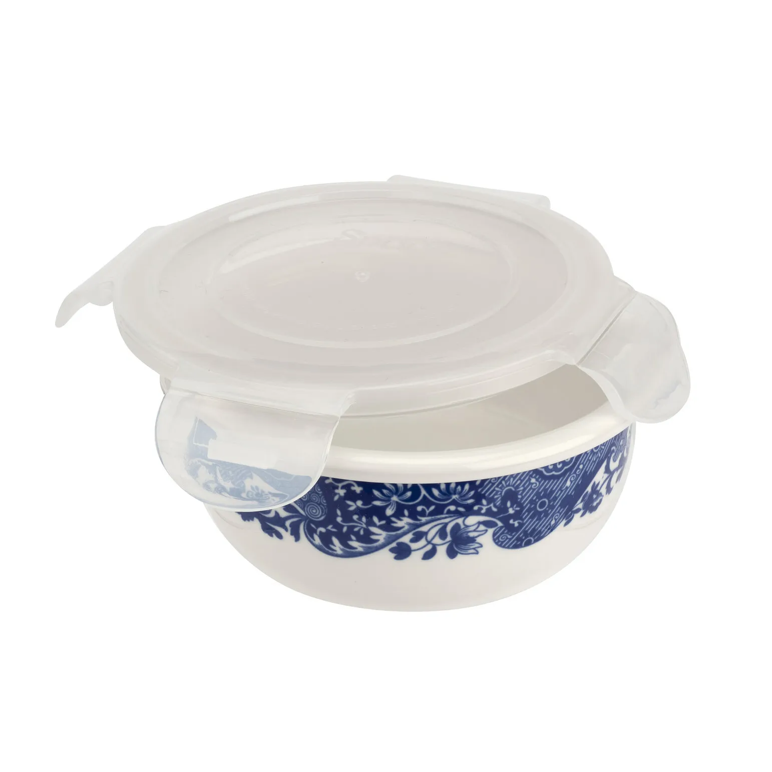 Blue Italian opbevaringskrukke med låg, 13 cm Spode