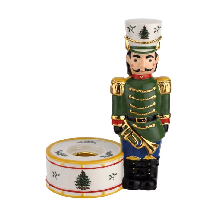 Christmas Tree Nutcracker lysholder 17,5 cm, Green Spode