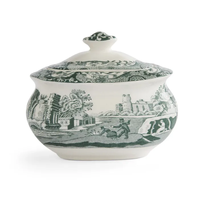 Heritage Green Italian sukkerskål - Grøn, 0,25 l - Spode