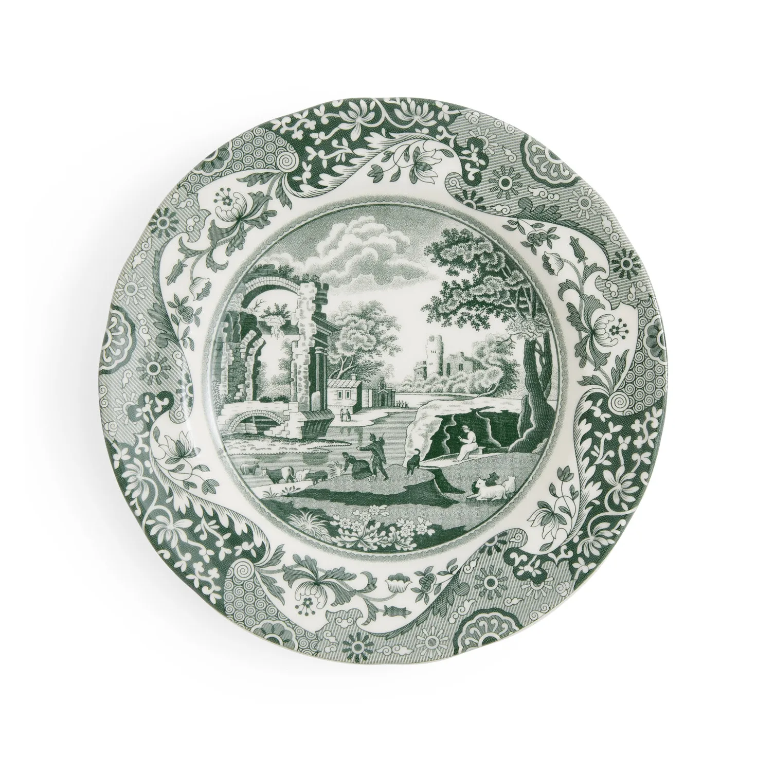 Heritage Green Italian tallerken, Grøn, Ø20 cm Spode