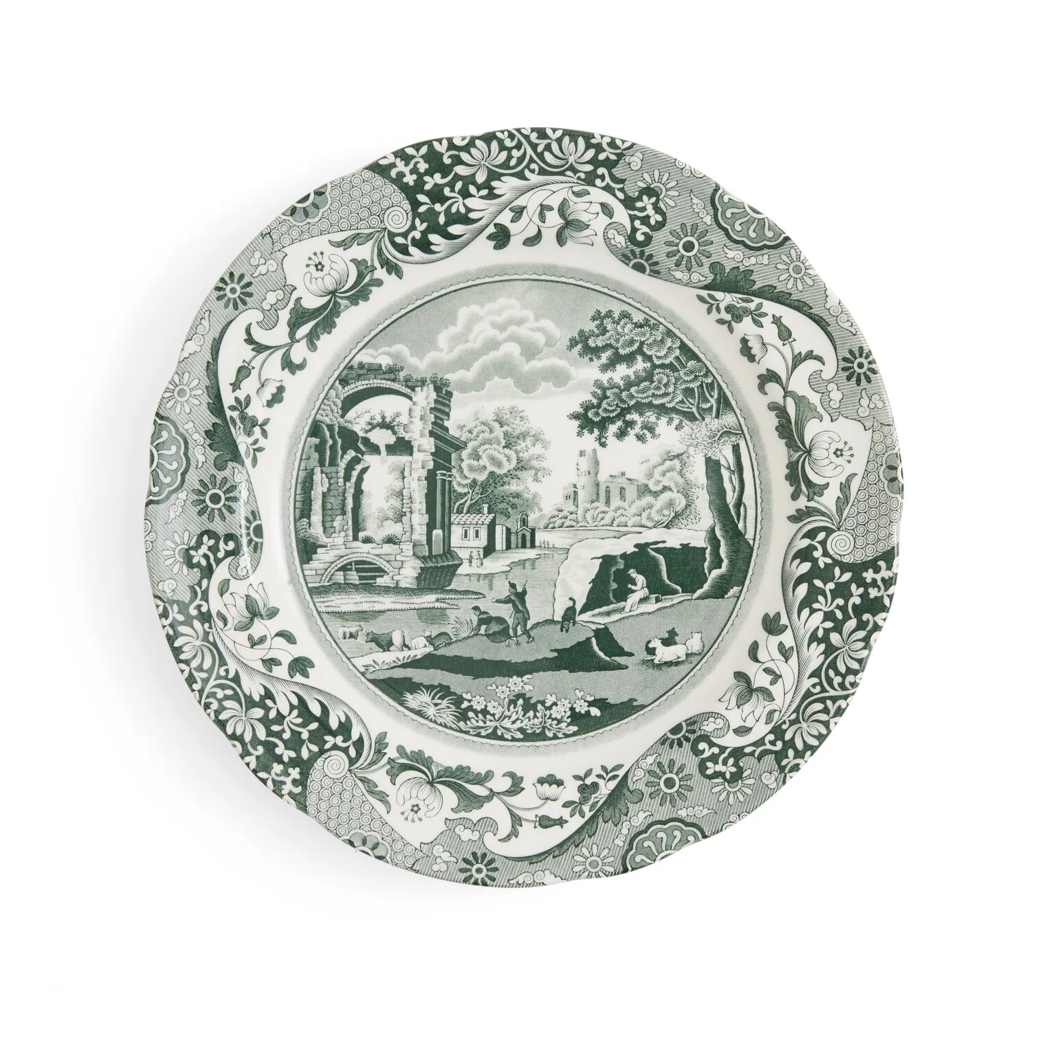 Heritage Green Italian tallerken, Grøn, Ø27 cm Spode