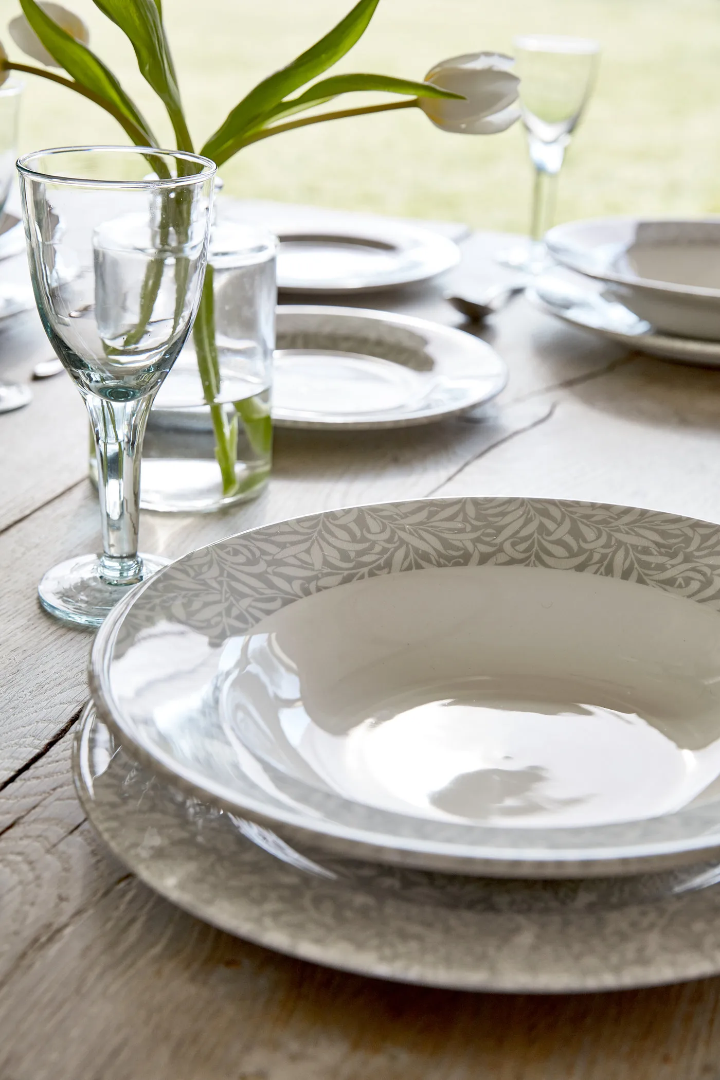 Strawberry Thief tallerken Ø28 cm, Grey Spode