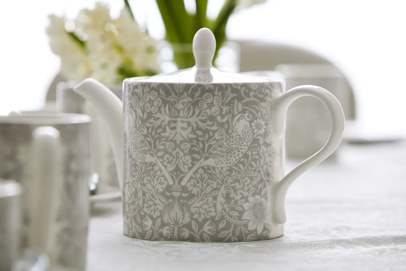 Strawberry Thief tekande 1,1 L, Grey Spode