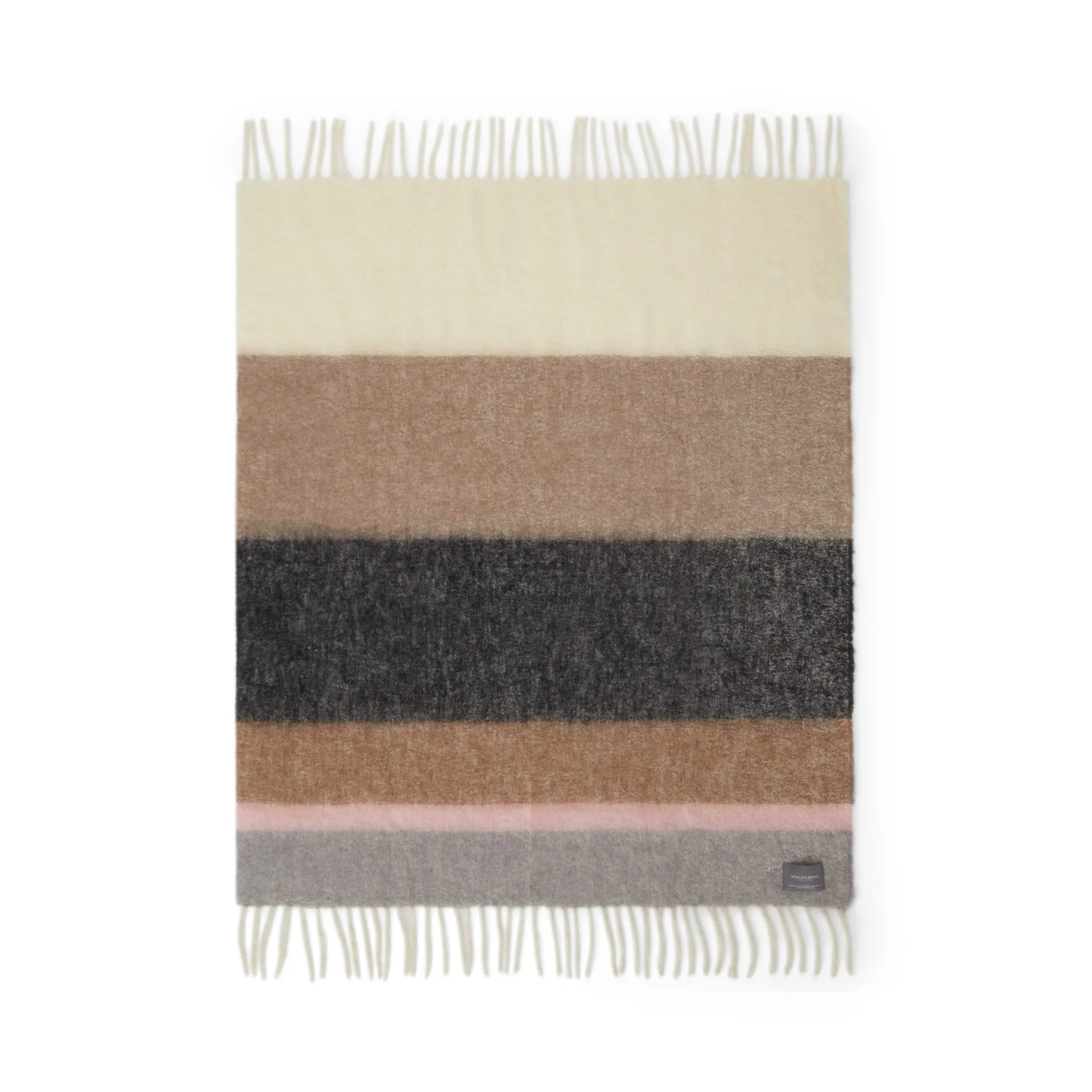Mohair plaid, Stripe Brown, Black & Rose Stackelbergs