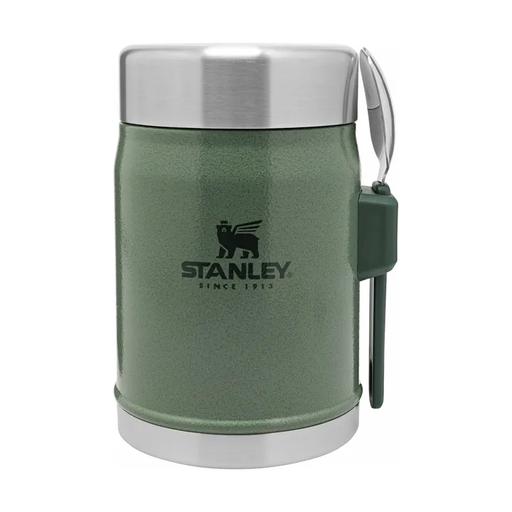 Classic madtermokande med spork 0,4 l - Green - Stanley