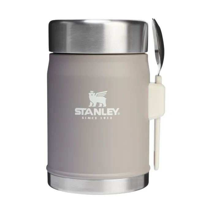 Classic madtermokande med spork 0,4 l, Grey Stanley