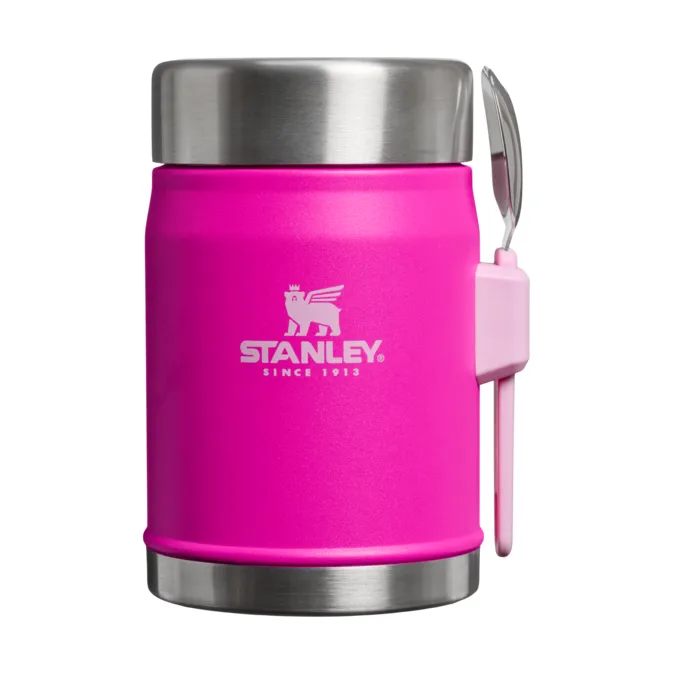 Classic madtermokande med spork 0,4 l - Pink - Stanley