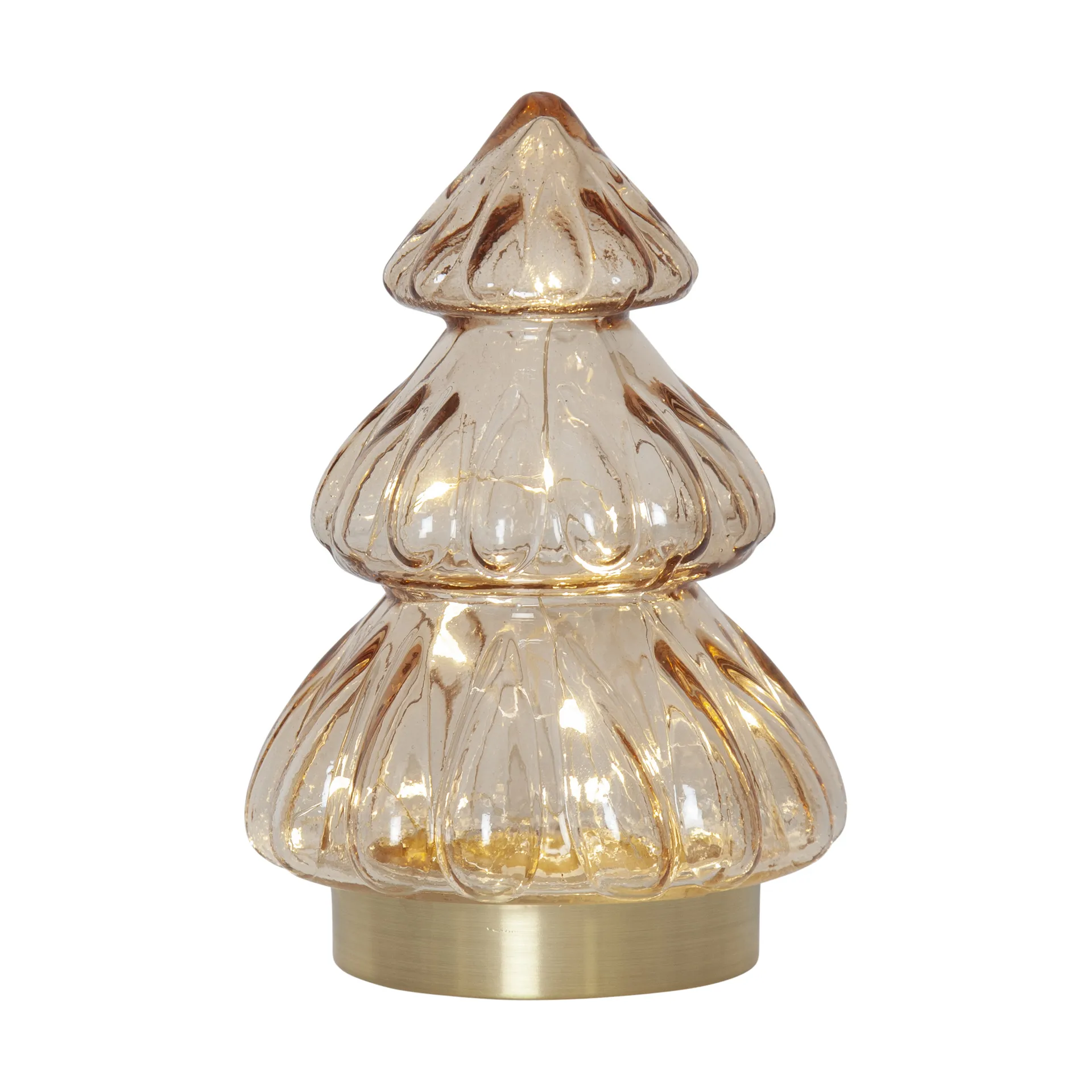 Abete borddekoration julebelysning 18 cm, Beige Star Trading