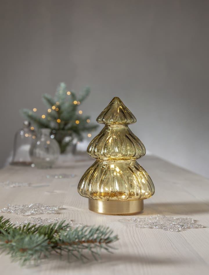 Abete borddekoration julebelysning 18 cm, Grøn Star Trading
