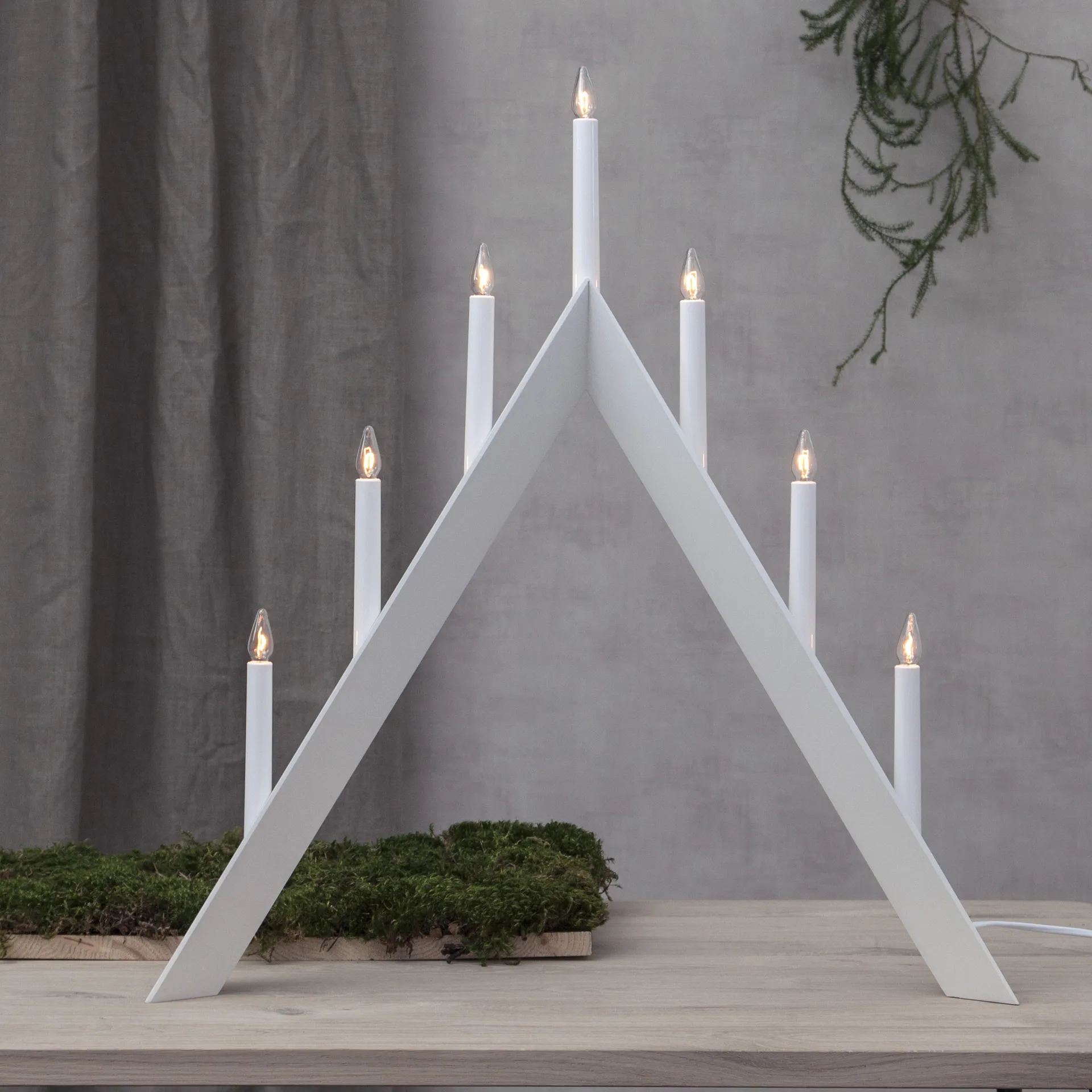 Arrow adventsstage 64,5 cm 2-pak - Hvit,  Star Trading