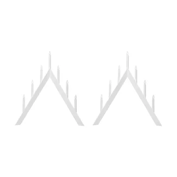 Arrow adventsstage 64,5 cm 2-pak - Hvit - undefined - Star Trading