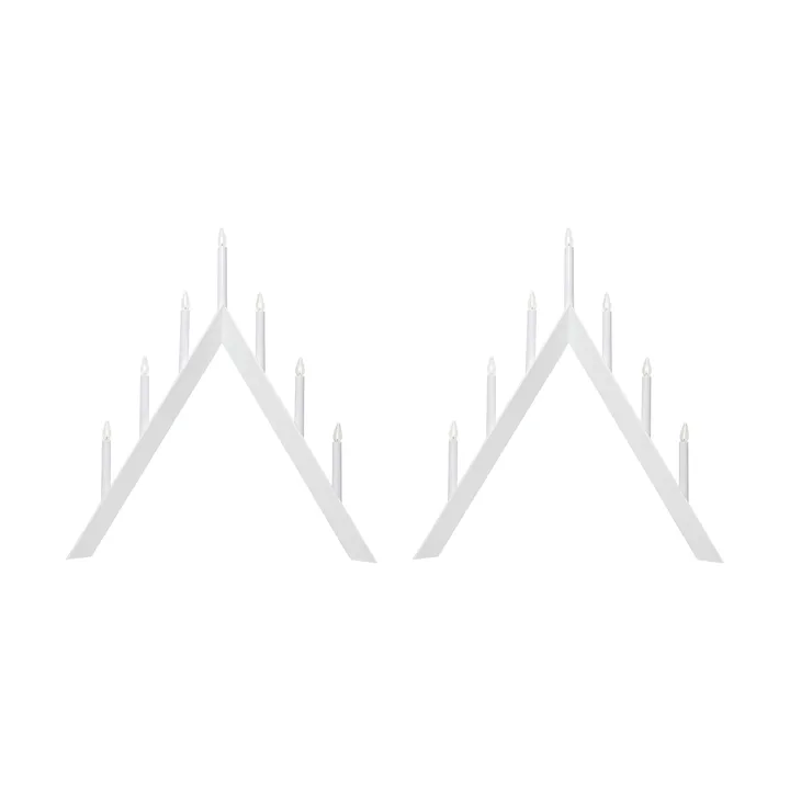 Arrow adventsstage 64,5 cm 2-pak - Hvit - undefined - Star Trading